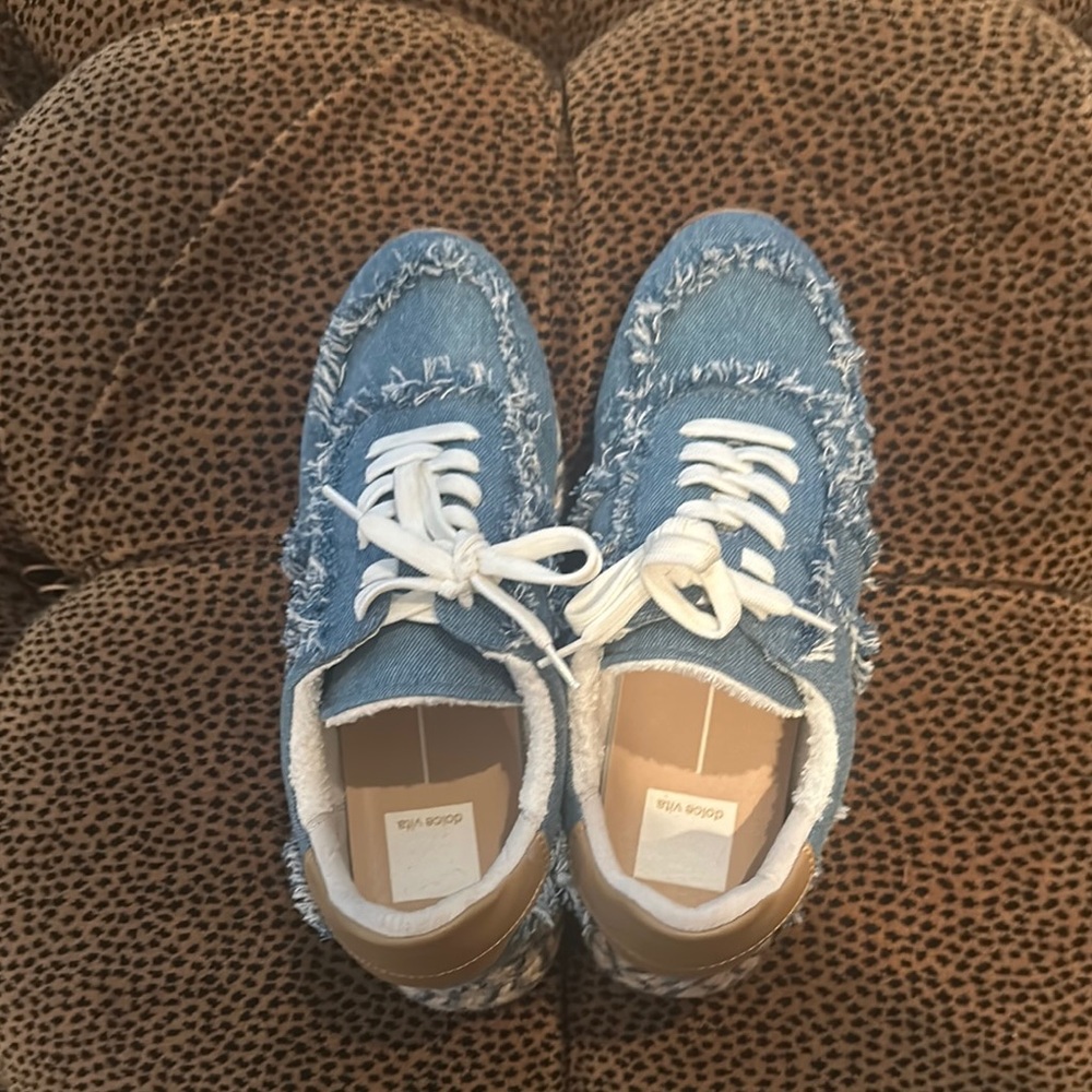 Dolce Vita Distressed Denim Sneakers